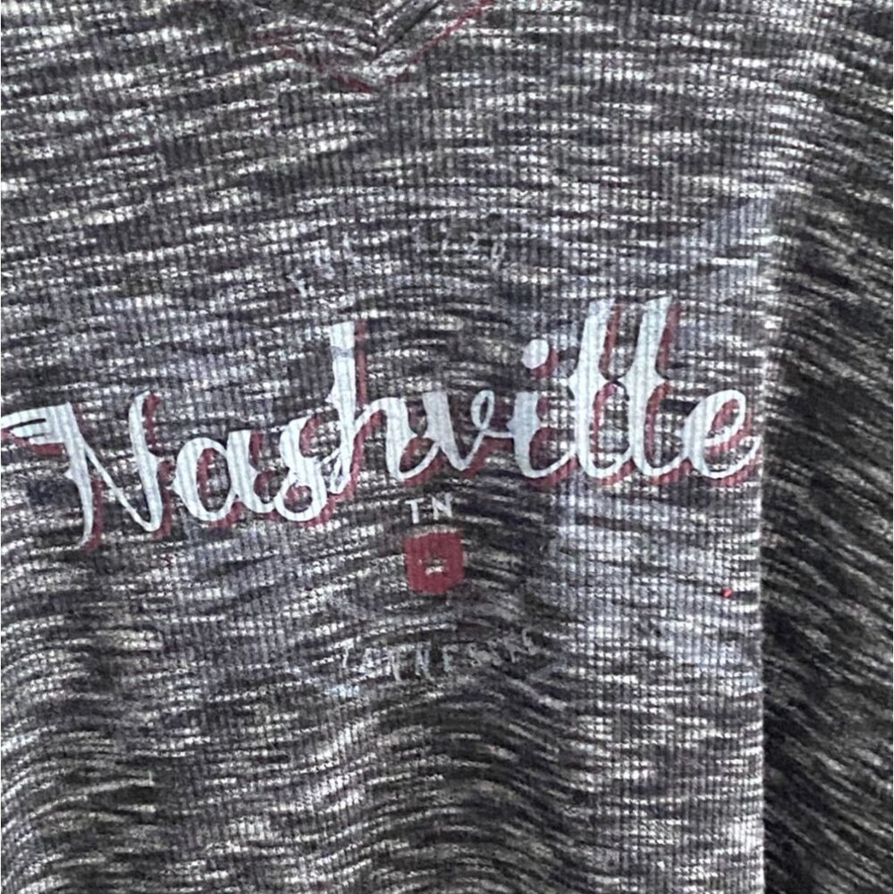 Premuim 51 Womens Waffleknit Nashville Tennessee Blouse-Gray-Size XL-GUC